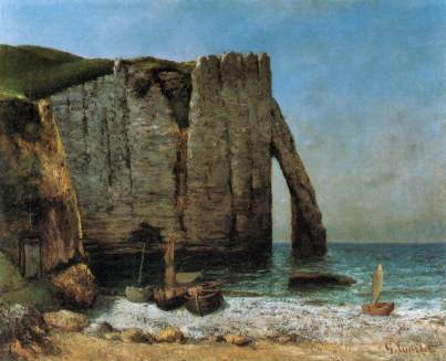 Cliffs at Étretat by Gustave Courbet via Wikimedia Commons